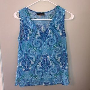 Paisley sleeveless blouse